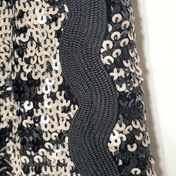 Anna Sui Sequin Pencil Skirt XS Black Plaid Anthropologie - Picture 10 of 16